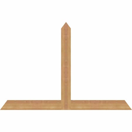 Ekena Millwork Portland Timber Gable Bracket, Western Red Cedar, 48"W x 32"H x 1 1/2"D x 3 1/2"F, 16/12 Pitch GBW048X32X0204POR00SWR